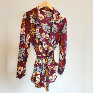 Woman's Floral Blouse/Cover